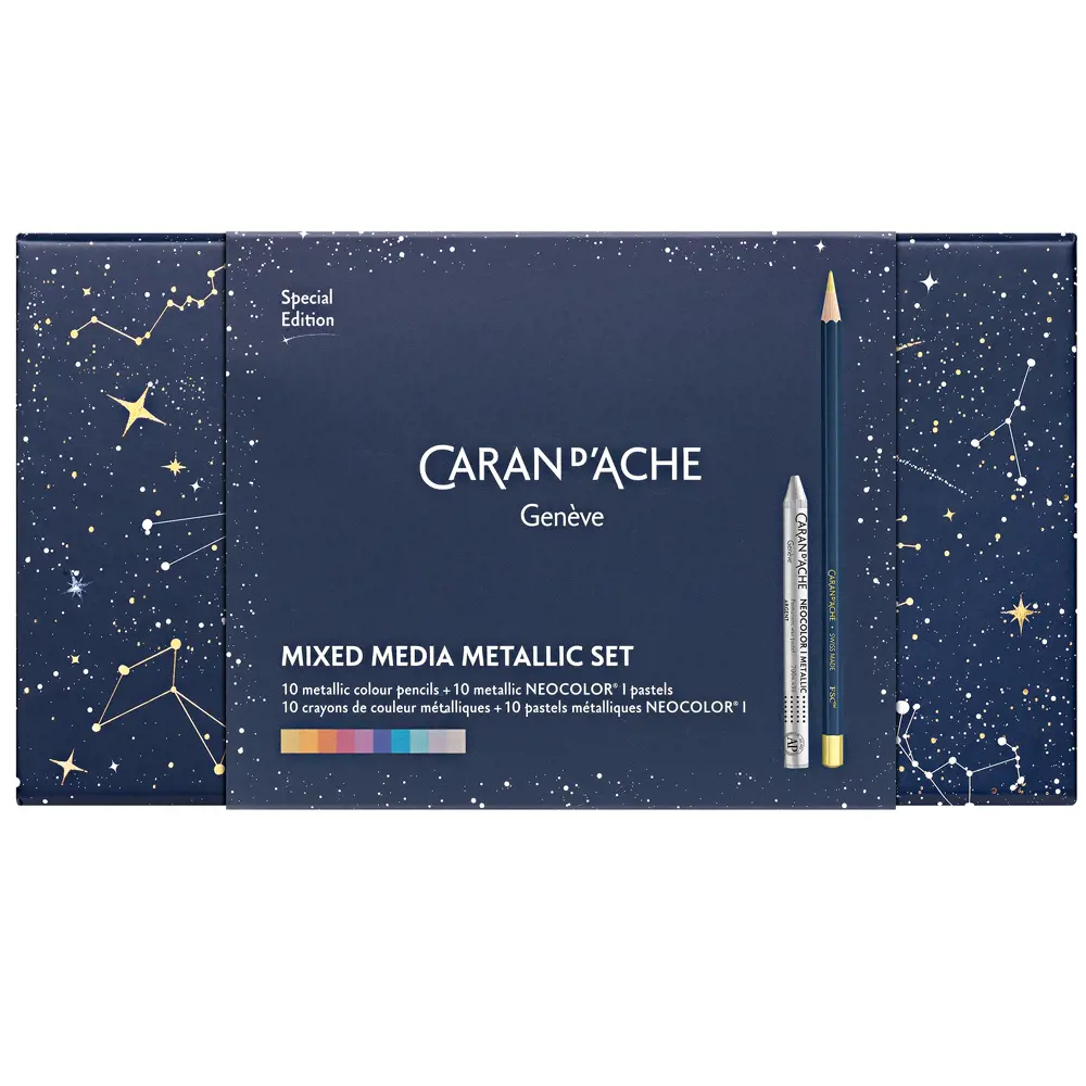 Caran d’Ache Special Edition Cosmic Blue Mixed Media Set